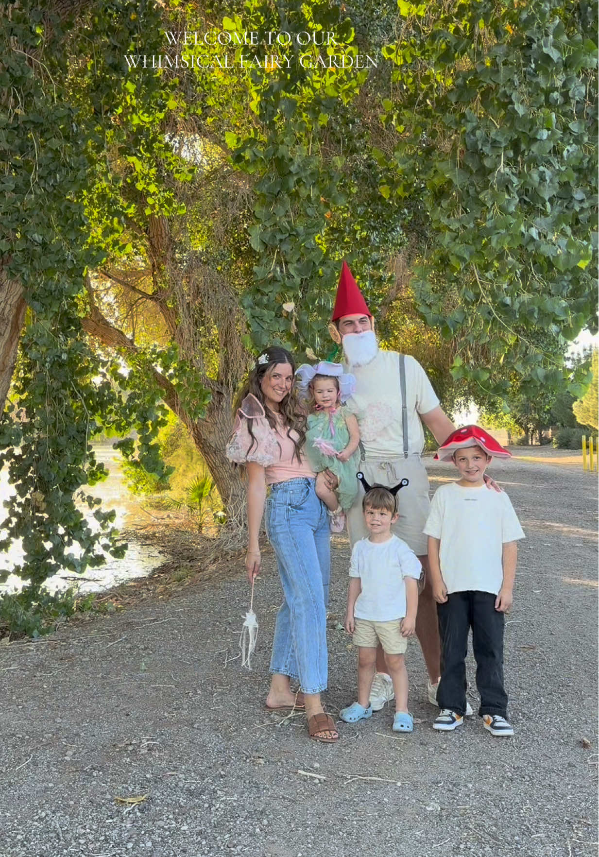 love this sweet crew of ours 🧚‍♀️🍄✨ #fairy #familycostume #familyoffive #garden #fairygarden 
