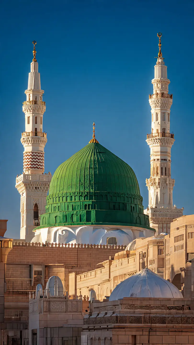 #sportsontiktok  madinah munawra Madinah, the City of the Prophet, shines bright A beacon of faith, where Islam's history takes flight The Masjid an-Nabawi, a mosque of grandeur and might Where the Prophet Muhammad's tomb is a sacred sight The city's streets are lined with date palms, green and tall A tranquil oasis, where faith and peace enthrall Madinah's rich history and heritage are palpable and realMadinah's rich history and heritage are palpable and real A place where Muslims from all over the world come to feel The city's warm hospitality and welcoming smile Make it a place of pilgrimage, worth traveling a long while #plztiktokteamdontunderviewmyvideos #foryoupageIs #sportsontiktok #sportsontiktok 