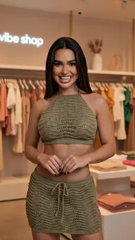 Conjunto Saída de Praia Saia #conjuntoveraofeminino #roupafeminina #conjunto 