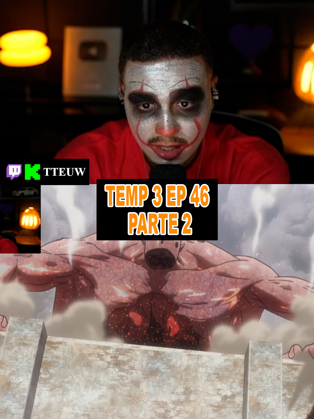 EP 46 Part 2 Tteuw assistindo attack on titan. #AttackOnTitan #eren #erenjaeger #mikasa #levi #leviackerman #armin #arminarlert #titan #fy #anime #react #reaction #tteuw