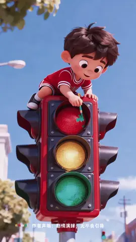 When the traffic lights were changed by this boy 🤣🤣 #trafik #kartunanimasi #animations #animasilucu #aigeneratedvideos 