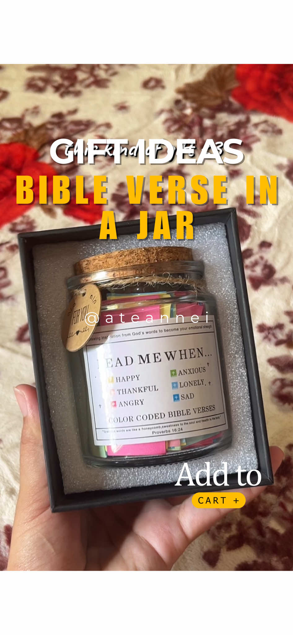 I would be happy to receive this kind of gift! #gift #bibleverse #bibleverseinajar #jarbibleverse #ateannei 