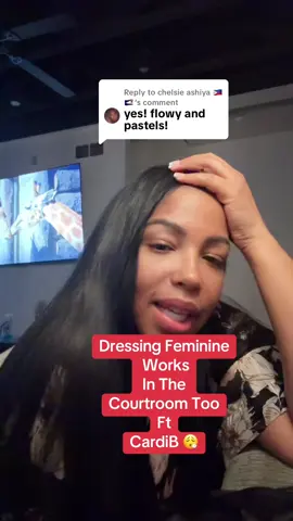 Replying to @chelsie ashiya 🇵🇭🇦🇸 absolutely. I remember one of the smartest people I know told me about how dressing #feminine can carry itself into the courtroom as well. It disarms, people subconsciously, and I think about that a lot #CardiB ##court##feminineenergy##femininity