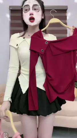 Áo kiểu phối cúc BGV chất liệu TĂM HÀN tôn dáng 4 màu Đen Be Hồng Đỏ size XS S M L...#aothun #aothuntam #aothundaitay #aothunkieu #hottrend 