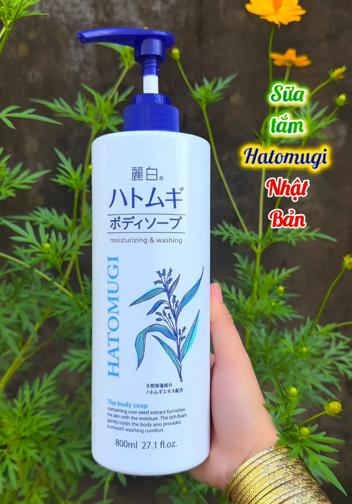 Sữa tắm Hatomugi Nhật Bản chai 800ml có vòi nhấn tiện lợi #suatam #suatamtrangda #hatomugi #affiliatemarketing #thaivan879 