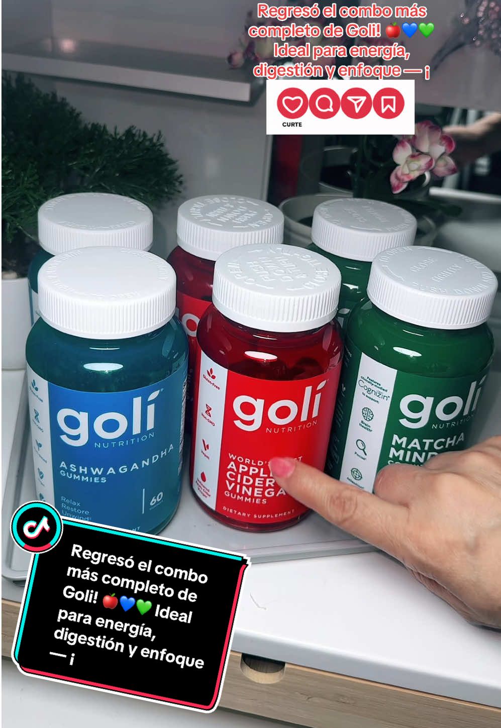 Regresó el combo más completo de Goli! 🍎💙💚 Ideal para energía, digestión y enfoque Este paquete de 6 incluye las famosas gomitas de Ashwagandha, de Vinagre de Manzana y las de Matcha, todas sin gluten, sin gelatina y veganas. 	•	Es la oportunidad perfecta para empezar el año cuidando tu bienestar con un set completo. #GoliNutrition #BienestarNatural #gommiesitwoks  #GoliGummies #tiktokshop  @Goli® Nutrition 