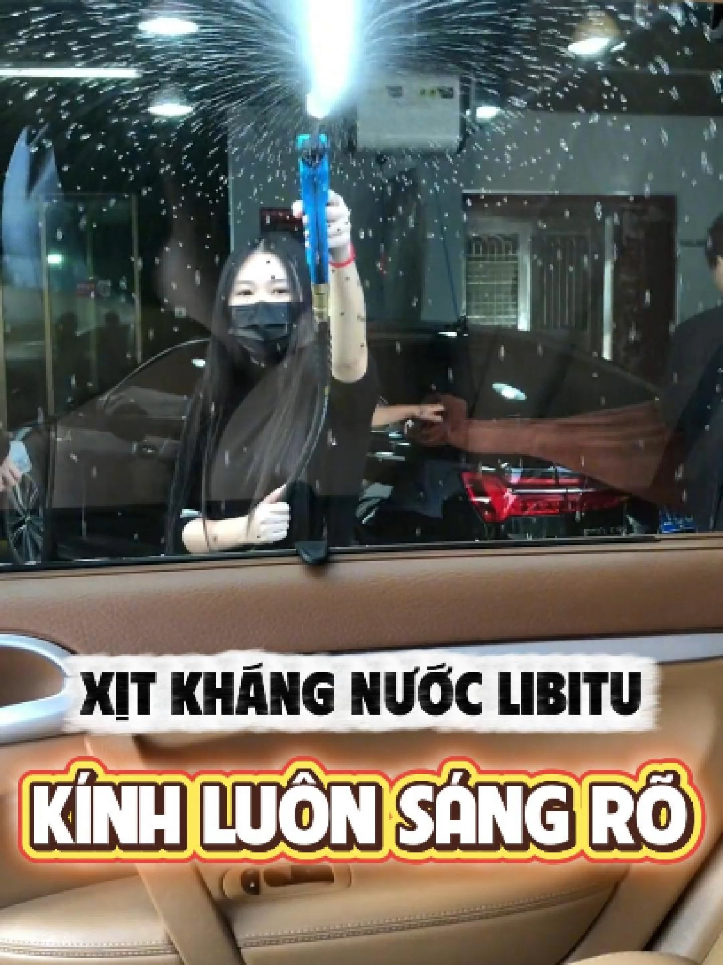 Lái xe cũng an toàn hơn khi trời đổ mưa #libitu #chamsocxetainha #xitkinhnano #vesinhkinh #xitvesinh #chongbamnuockinhxe #xitmubaohiem
