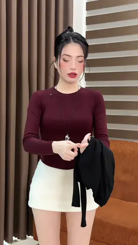 Áo Thun Cổ Tròn Dài Tay giữ nhiệt Chất Co giãn mềm mịn #aothun #aothunnu #aothunombody #aothungiunhiet #aothundaitay 