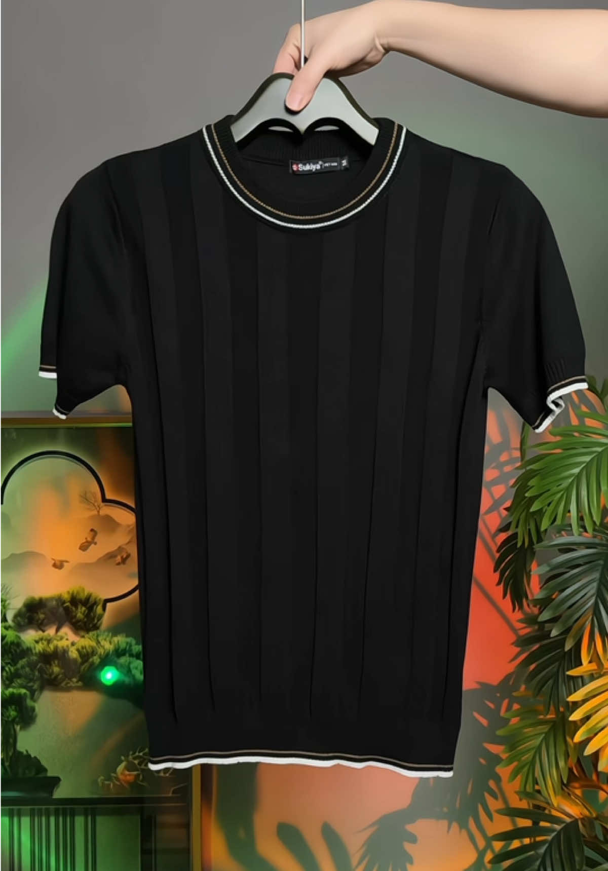 Áo Len Dệt Kim Nam SUKIYA Cổ Kẻ Siêu Thoáng Mát #aolen #aolennam #aolendetkim #thoitrangnam #xuhuong 