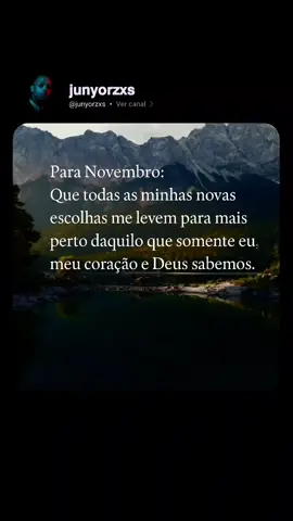 Novembro, guia meus passos.🙏❤️ #fé #luz #força #gratidão #propósito