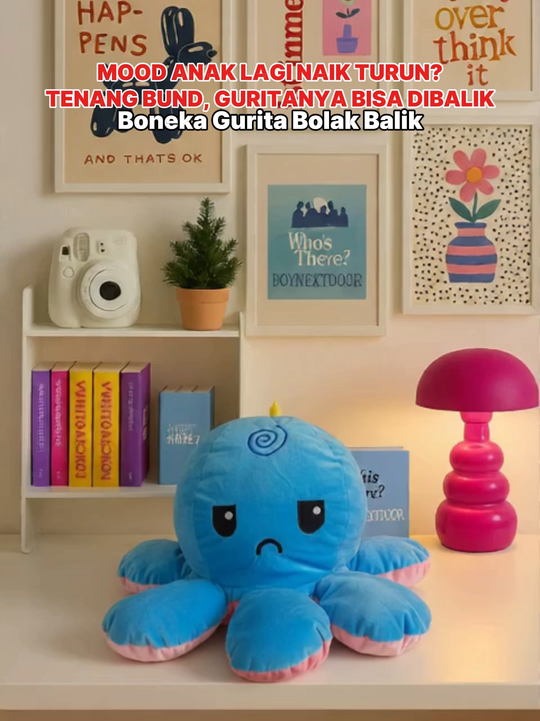 Tenang bund, guritanya bisa dibalik Sekali dibalik, langsung keliatan mood si kecil hari ini #BonekaGurita #GuritaBolakBalik #BonekaLucu #MainanAnak#BonekaImut #MainanLucu