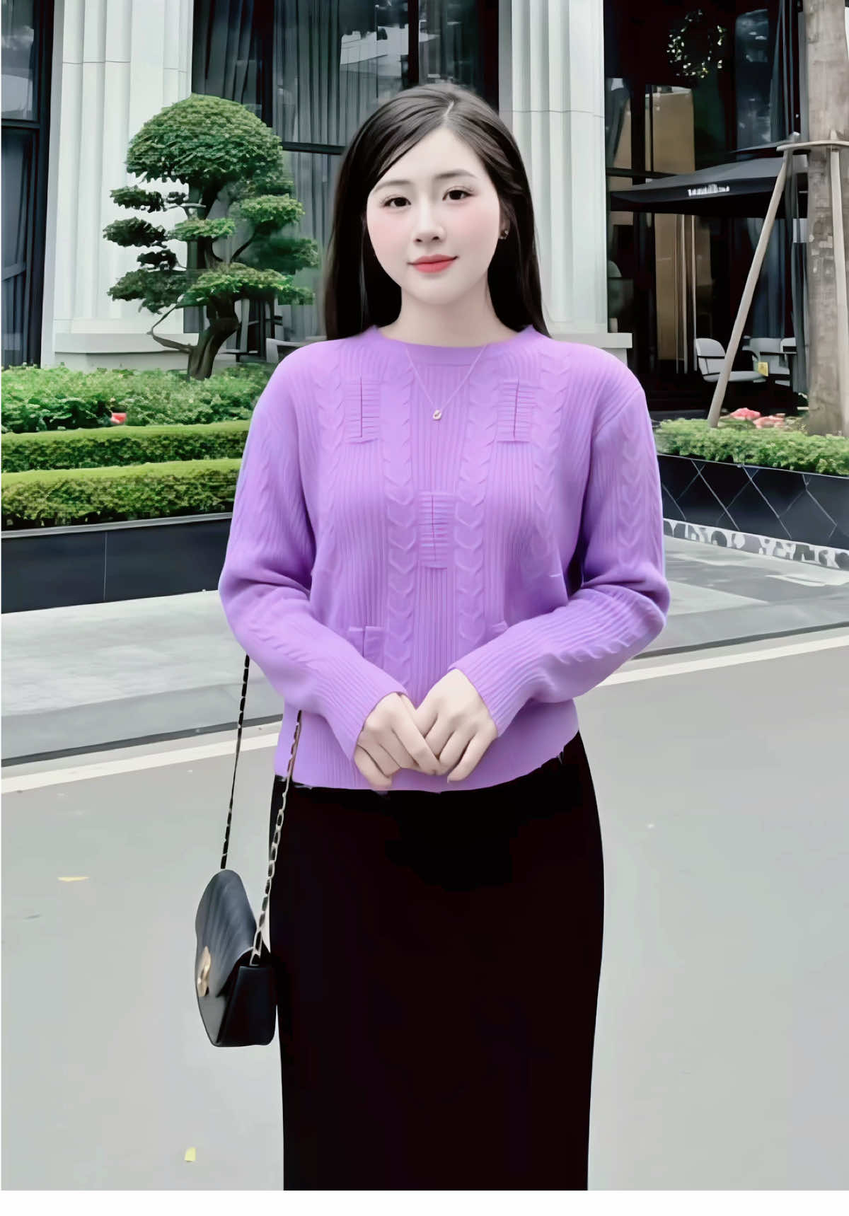 Áo Len Nữ Evalover Thiết Kế Cổ Tròn Phối Họa Tiết Vặn Thừng, Chất Len Dày Dặn, Kiểu Dáng Xuống, Free Size #Aolenxinh #Aolenmuahetdong #Aolenvandungxinh #Thoitrangnu2025 #minhnguyet3799 