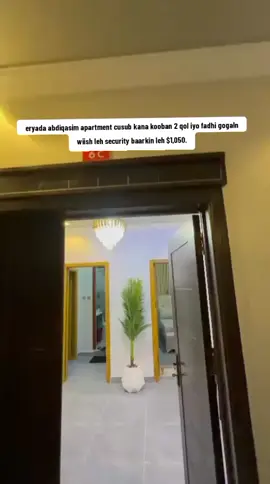 eryada abdiqasim apartment cusub kana kooban 2 qol iyo fadhi gogaln wiish leh security baarkin leh $1,050. 0619430289 #foryou #taleeh #veiws #somalitiktok #fypシ゚ 