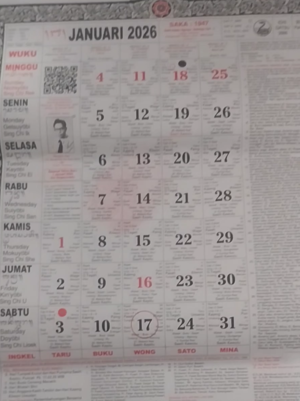 Kalender Tahun 2026 Bambang Gde Rawi #fyp #rekomendasi #kalenderbali #kalender2026 #dewasanganten 