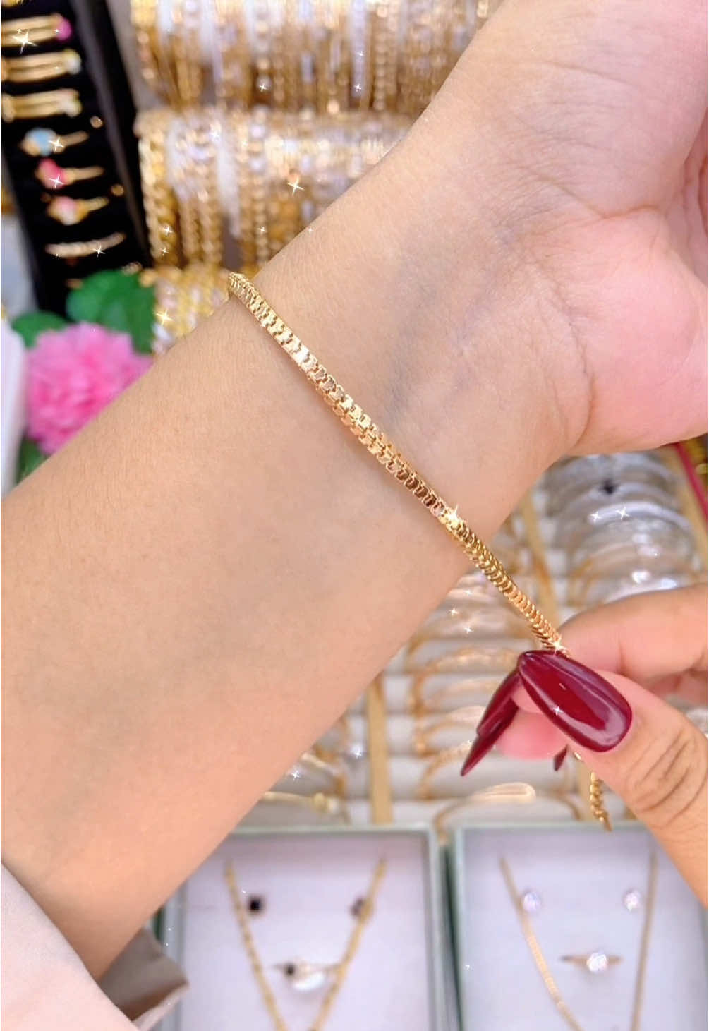 Gelang Rantai Daily Milano Kaca Warna Rosegold Xuping Jewelry. Rekomendasi Gelang Harian Model Simple dan Elegand #gelang #gelangsimple #gelangnori #gelangtitanium   #CapCut 