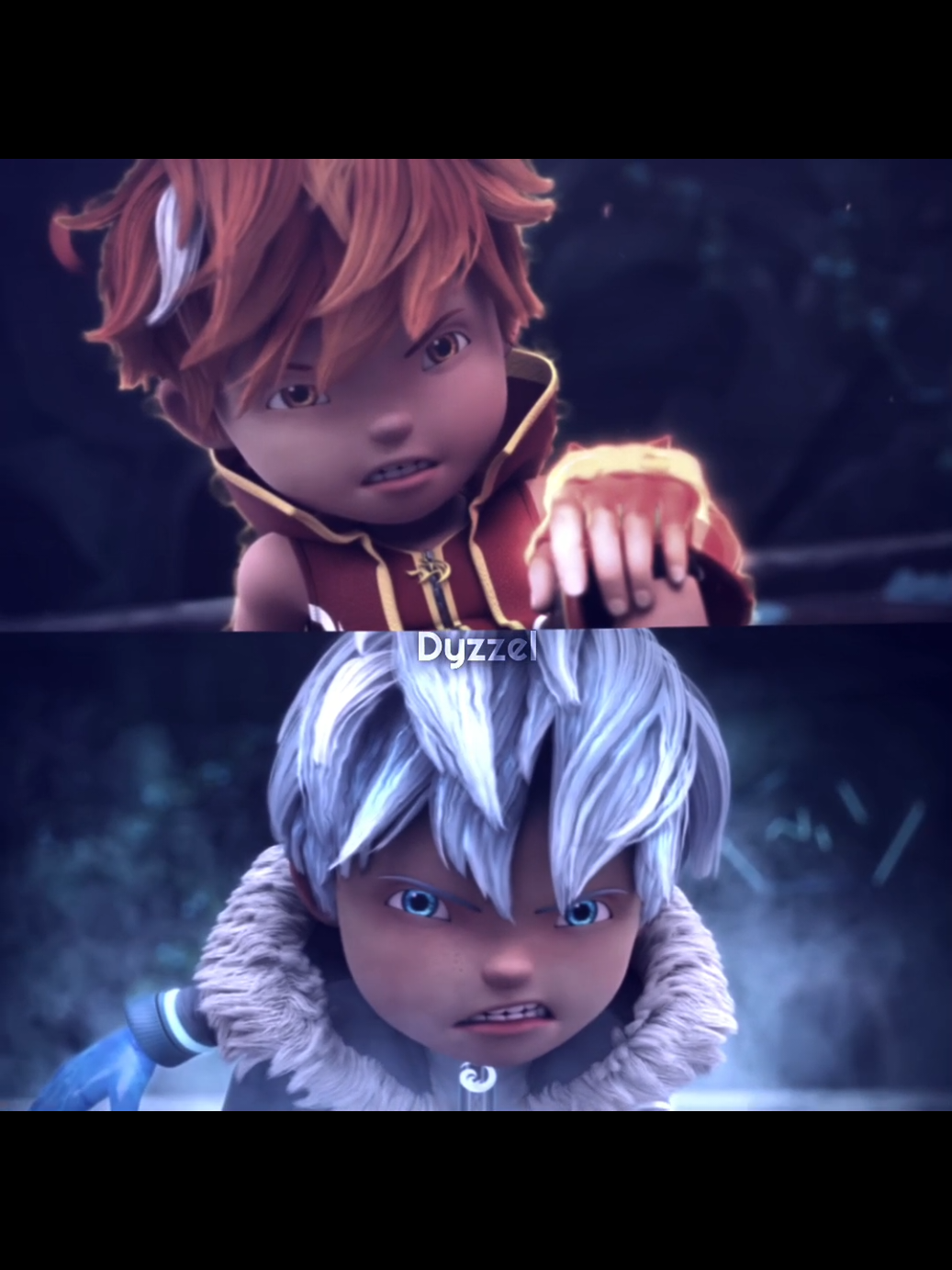 Rambutnya berubah warna👀 #boboiboybaraju #boboiboyice #boboiboyblaze #boboiboy #dyzzel 