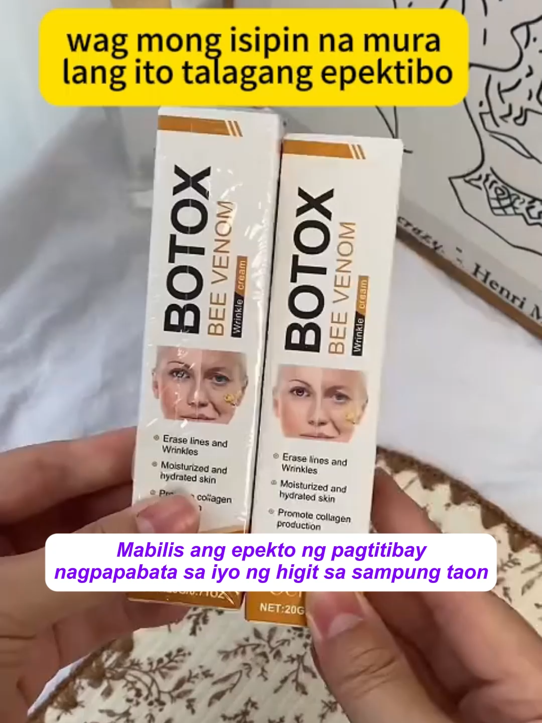 Unleash the power of Bee Venom with this Botox Wrinkle Eraser Cream!#TikTokPhilippines #Skin #botoxcream #botoxcheck #botoxnatural #wrinkles #tiktokshop #NaturalGlow #AntiAging #botox