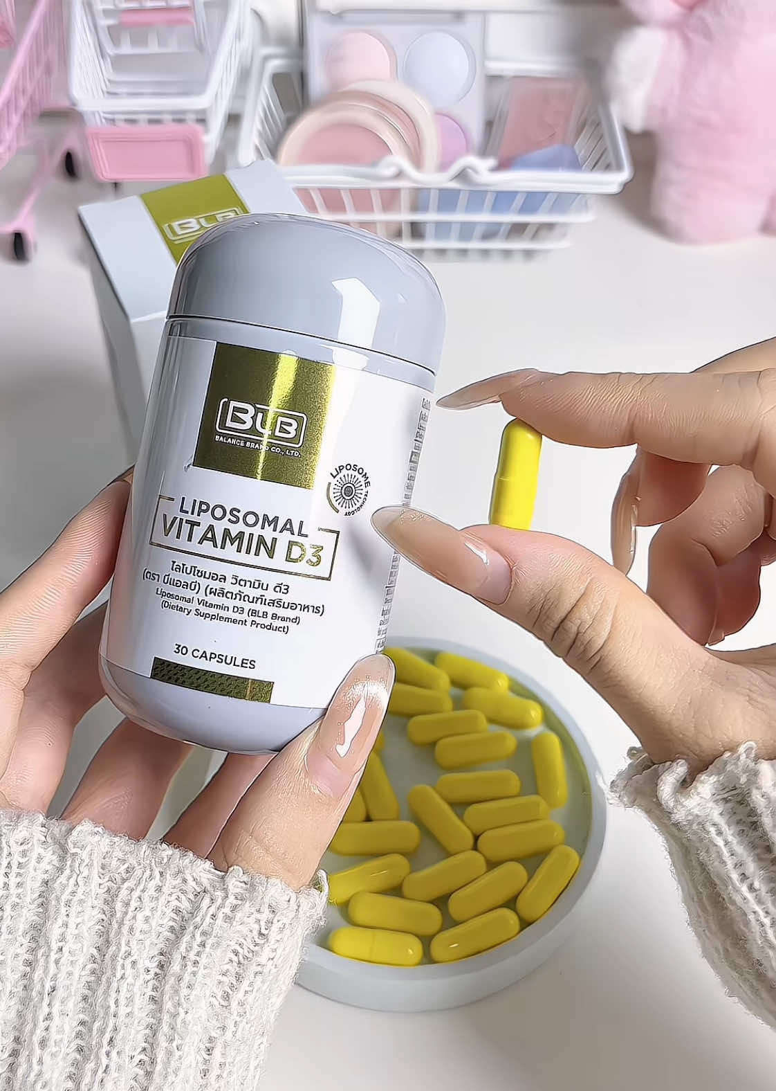 วิตามินดี3 ดูดซึมดีกว่าเดิม 1.82 เท่า! ☀️💊 #blbติดเทรนด์ #liposomal #vitamind3 #glutathione #บีแอลบี 