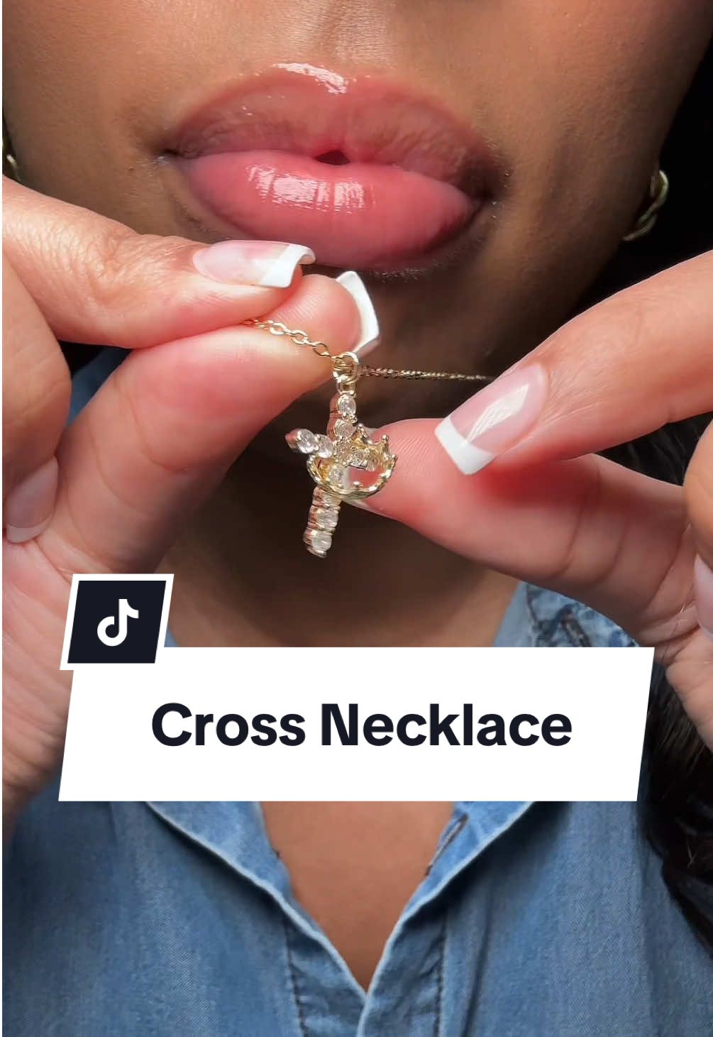 Wearing my faith proudly 🙏🏽cross and crown, purpose and promise #crossnecklace #tiktokshopblackfriday #tiktokshopcybermonday #tiktokshopcreatorpicks #ttssouthwest 