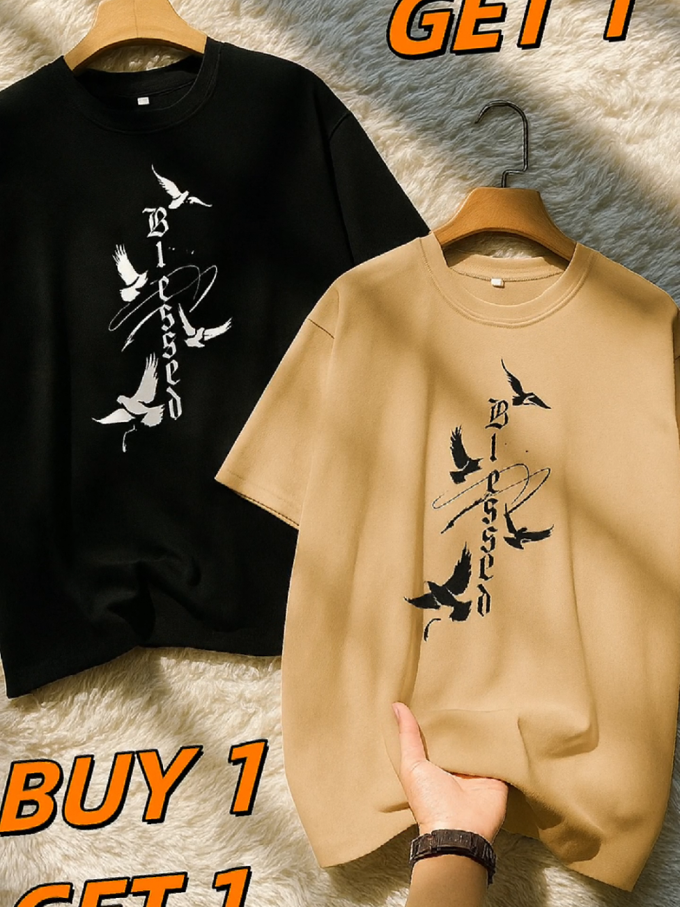 BUY 1 TAKE 1 Short sleeved round neck printed #buy1take1 #printed #shortsleeve #roundneck #smoothfabric 