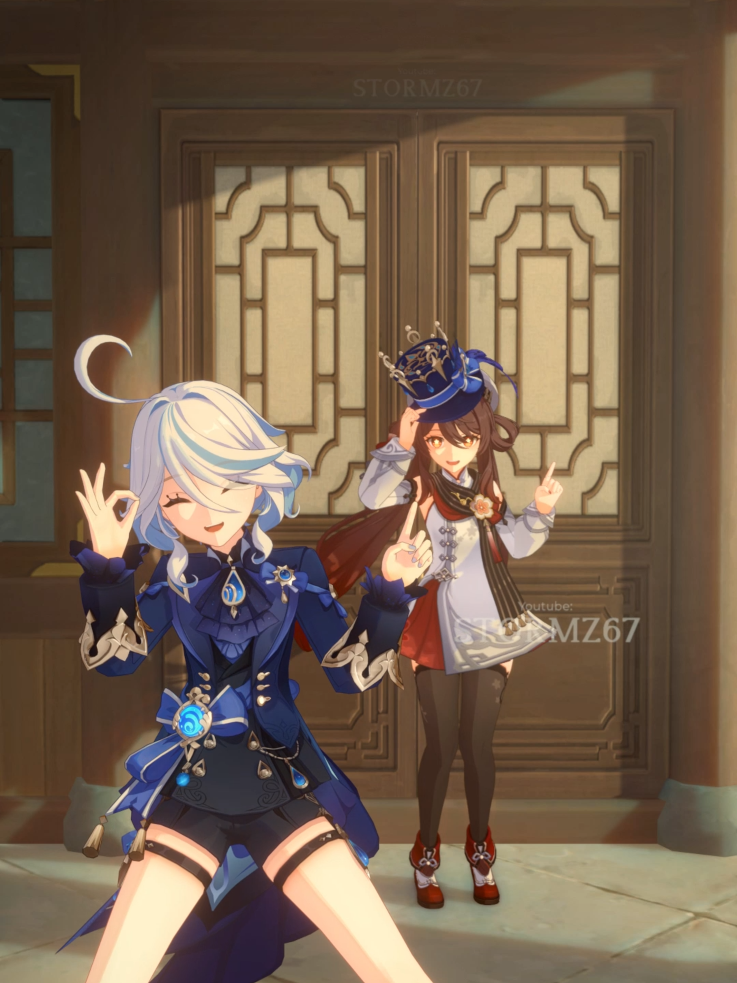 Hu Tao interrupt Furina dancing reference: velinwjy, NMIXX #GenshinImpact #furina #hutao