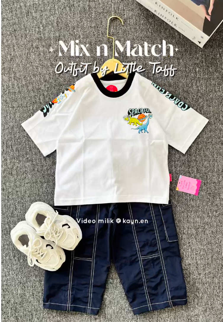 Outfit keren dari @Little Taff 😍#ootdanakcowok #ootdanaklakilaki #kaosanak #kaosanakoversize #fyp 