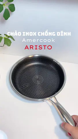 Chảo inox nhà Amercook aristo dùng đã thật #chaoinoxchongdinh #chaoinoxcaocapamecook #chaoinoxchongdinhamecook #amercook 