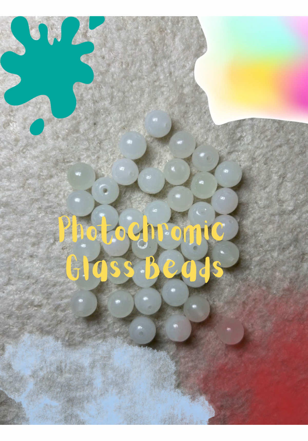 Super cute ng nabili kong glass beads. Nagiiba ang color sa araw #glassbeads #photochromic #DIY #beads #colorchanging 