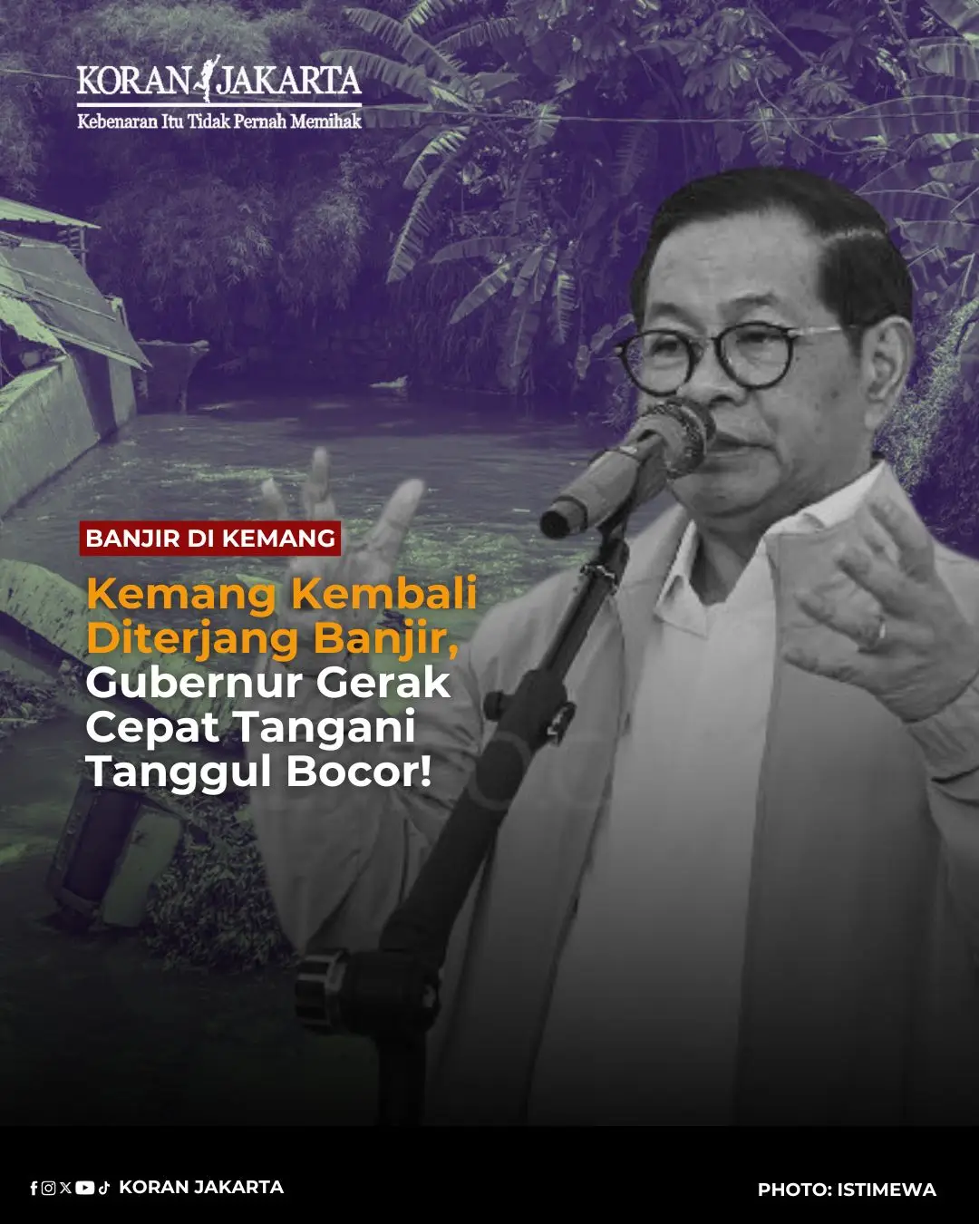 Kemacetan parah melanda kawasan Kemang, Jakarta Selatan, pada Kamis (30/10/2025) sore hingga malam akibat banjir yang merendam sejumlah titik. Air meluap setelah tanggul milik Kemang Village jebol dan membuat aliran Kali Krukut tak terkendali. Gubernur DKI Jakarta Pramono Anung menjelaskan bahwa petugas sudah bergerak cepat mengerahkan lima unit pompa untuk menyedot air agar situasi bisa pulih. Kini kondisi sudah mulai surut, namun pemerintah berjanji segera memperbaiki tanggul yang jebol agar kejadian serupa tidak terulang. Pramono juga menegaskan, banjir yang berulang di kawasan ini sejak enam tahun lalu harus menjadi momentum serius untuk melakukan normalisasi Kali Krukut secara menyeluruh. #KoranJakarta #BanjirKemang #JakartaTergenang #KaliKrukut 