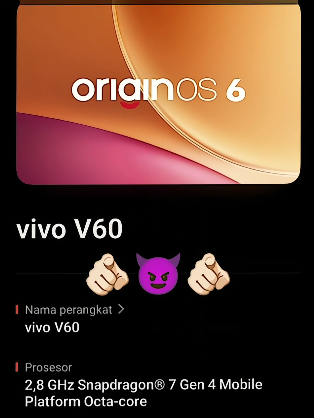 Welcome OriginOs 6 😈 #capcut #vivov60 #origin #android16 #vivoindonesia 