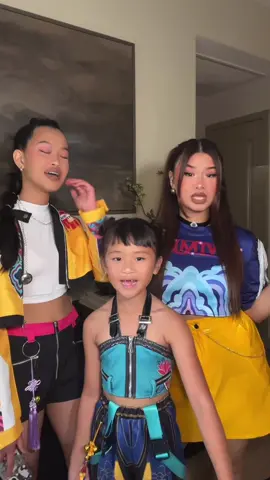 Fit check for our nepalm era 🗡️ & yes my oldest daughter is taller than me 😅 #kpopdemonhunters #demonhunter #halloween #millenialmomsoftiktok @Netflix 