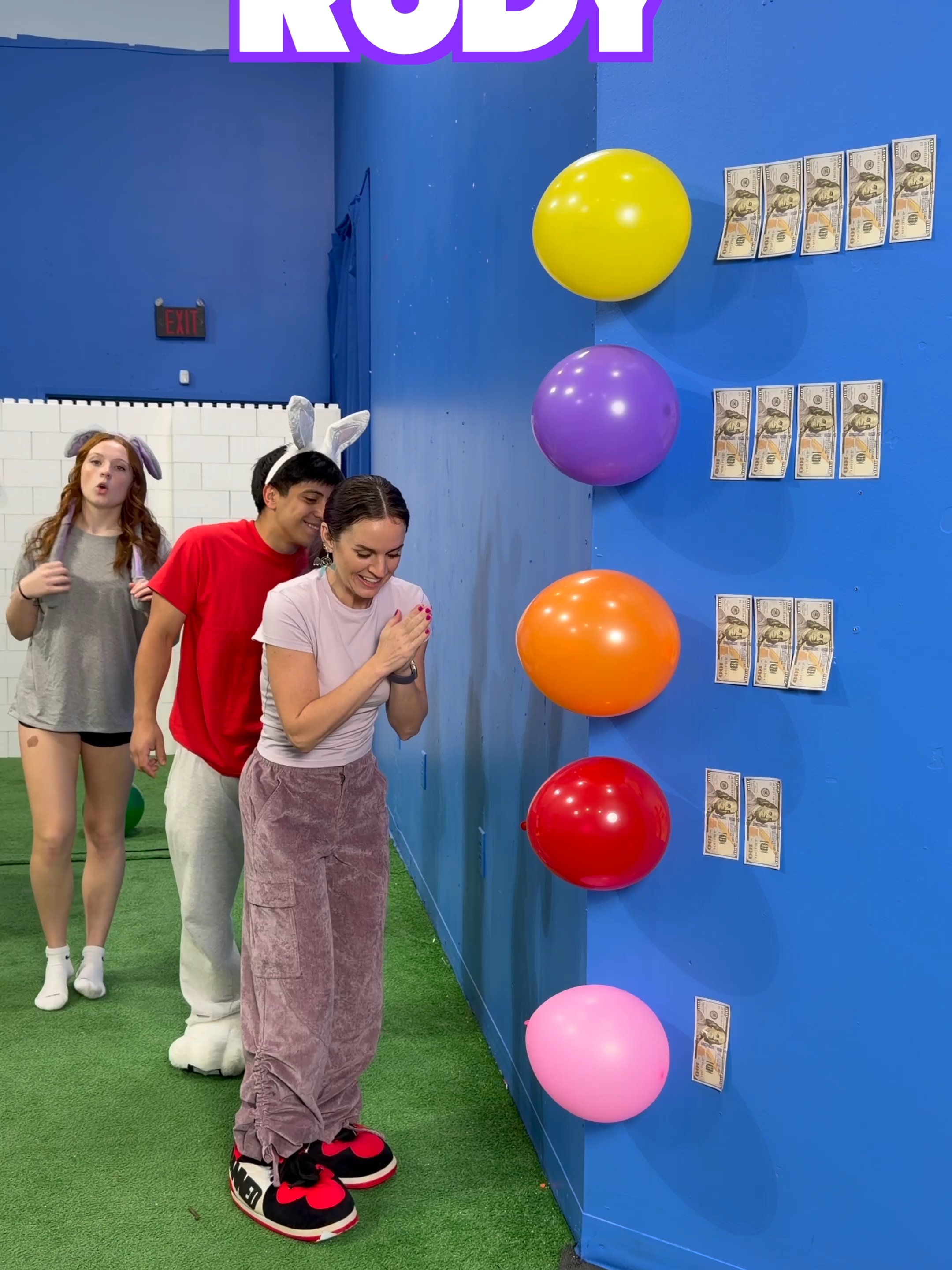 How high can you kick to win the MONEY?!?! #gametok #game #viral #gamenight #partygames