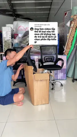 Trả lời @Trantrinh cách lắp ghép ghế xoay văn phòng chính xác nhất 🥰 #ghevanphong #ghexoay360 #ghetualung #banlamviec 
