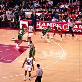 Where’s the ref? Jordan just traveled in mid-air! 😅🏀#NBA #mj #basketballedits #fyp #basketball 