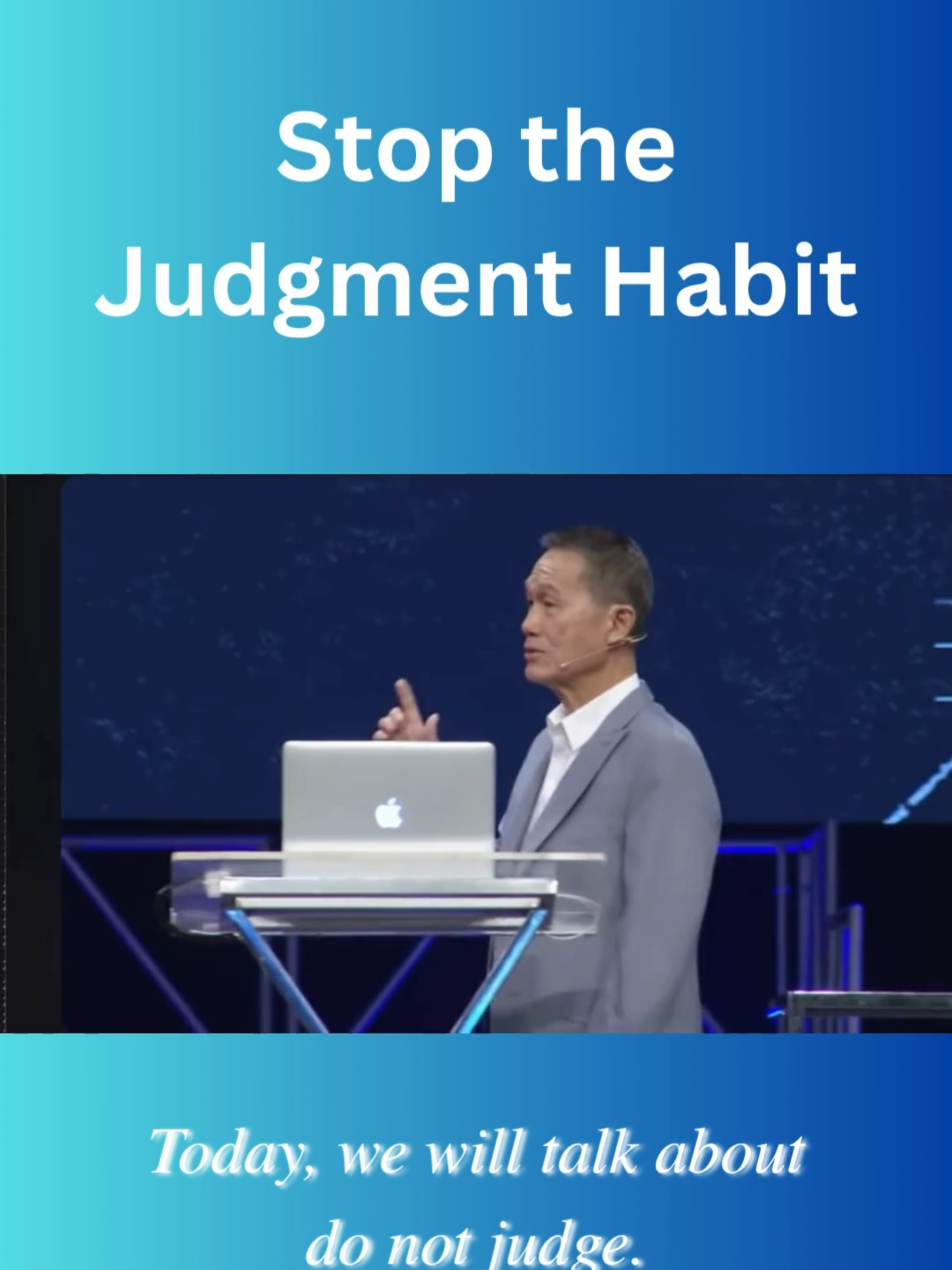 Stop the Judgment Habit Jesus commands in Matthew 7:1 “Judge not, lest you be judged”.  This is a command not a suggestion. We tend to judge others because we live in an imperfect world. #DontJudge #GraceNotCriticism #FaithInAction #CCF #PastorPeterTanchi