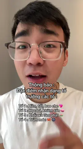 Đặc điểm nhận dạng tổ trưởng các tổ