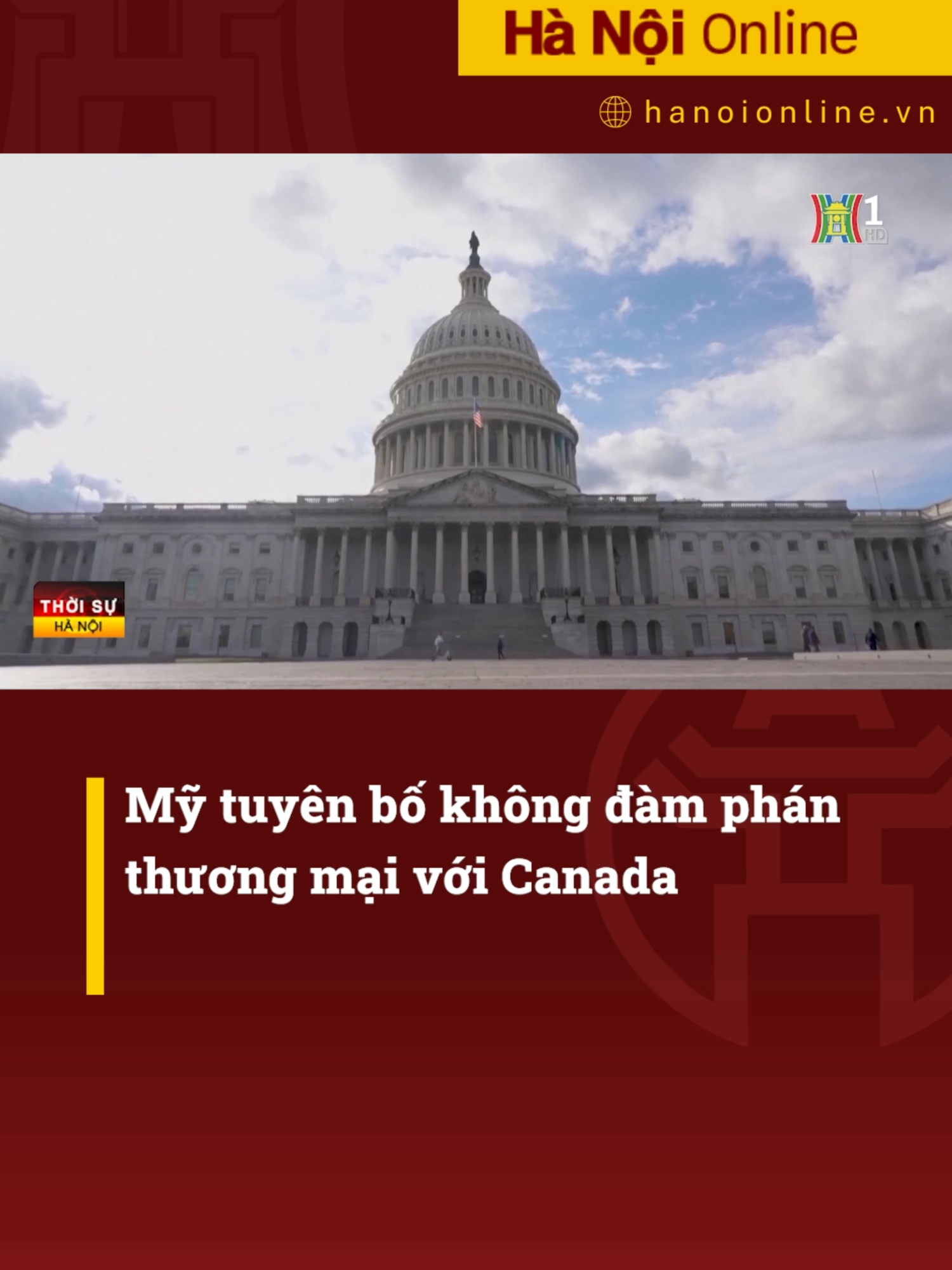 Phát biểu trả lời phỏng vấn trên Chuyên cơ Không lực Một ngày 31/10, tổng thống Mỹ Donald Trump tuyên bố Mỹ và Canada sẽ không khởi động lại các cuộc đàm phán thương mại, tuy nhiên cho biết Thủ tướng Canada Mark Carney đã xin lỗi ông sau vụ việc Canada sử dụng một quảng cáo chính trị với hình ảnh cựu Tổng thống Mỹ Ronald Reagan nói rằng thuế quan là thảm họa. #daihanoi #hanoionline #tintuc