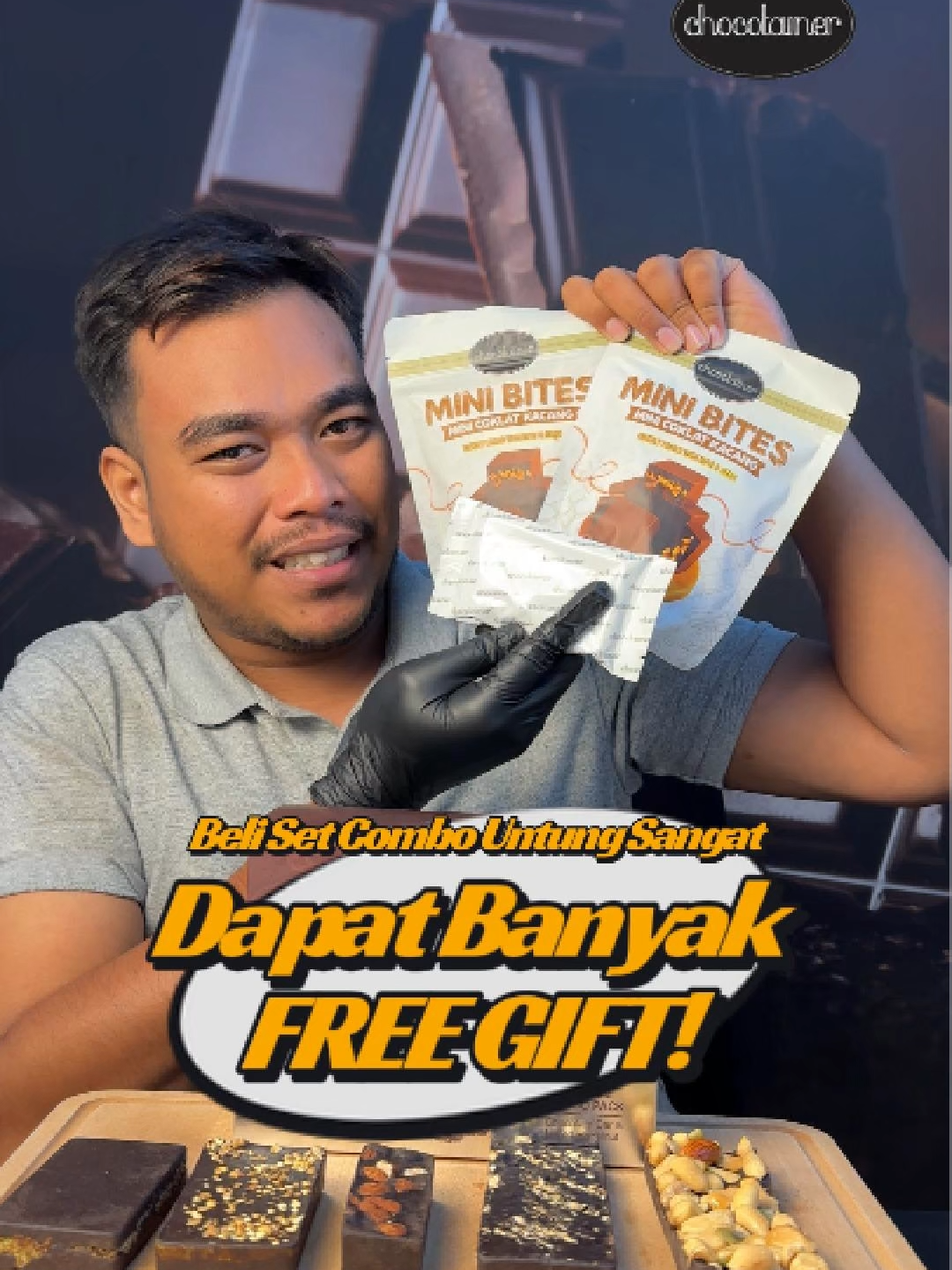 Koraangg, grab set Combo Untung Sangat kami ni, sebab memang untunggg! Dapat banyak coklat dalam 1 harga! Tekan beg kuning lekaih! Tengah promo tuuu ~ #fypviralシ #fyp #chocotainer #HALAL