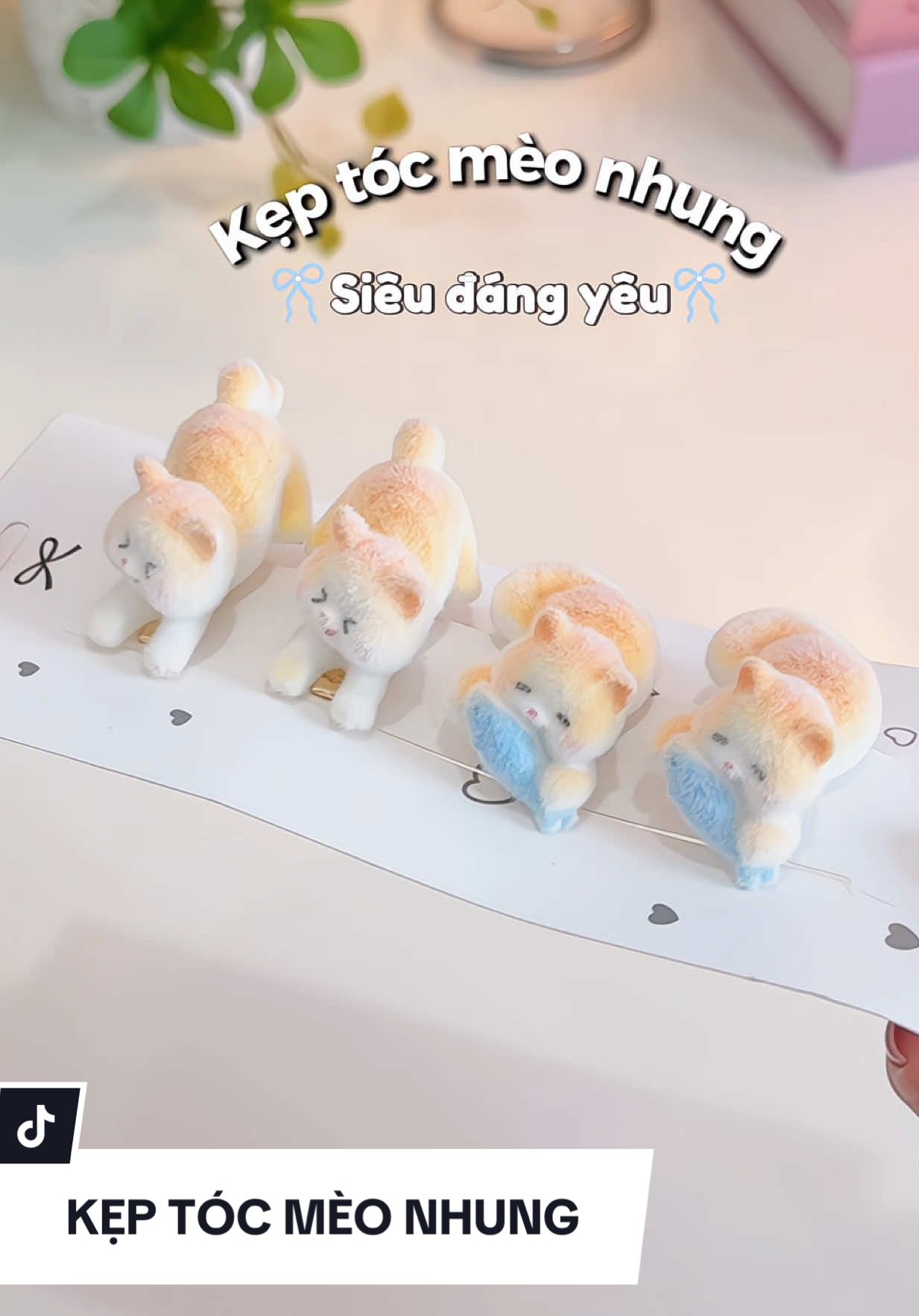 Kẹp tóc mèo nhung cute đáng yêu 🐱 #xuhuong #viral #keptoc #keptocmeo #keptocmeonhung 