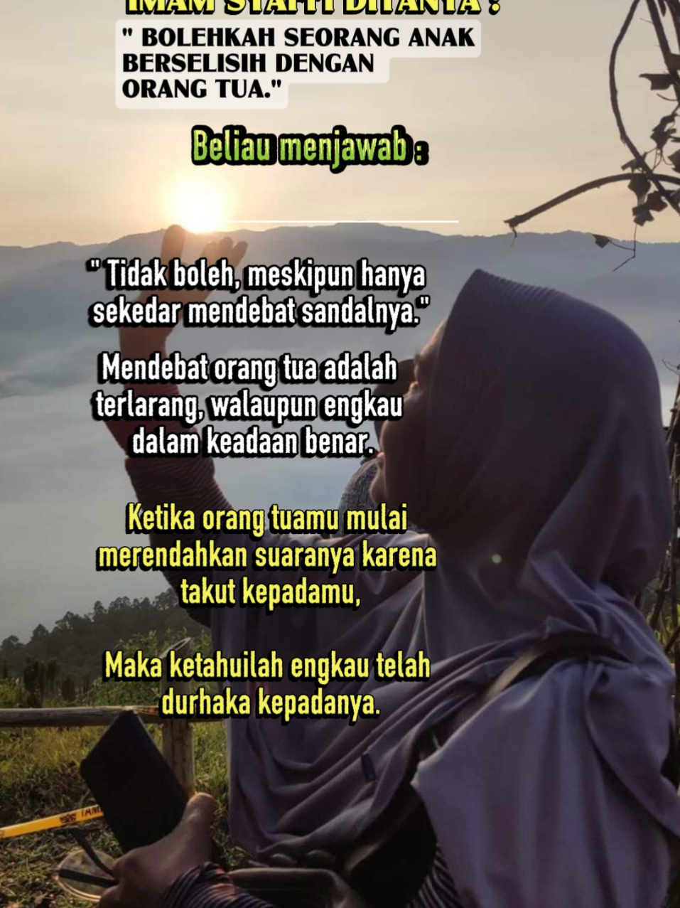 #motivasikehidupan #motivasidiri  Bolehkah anak berselisih dengan orang tua? 