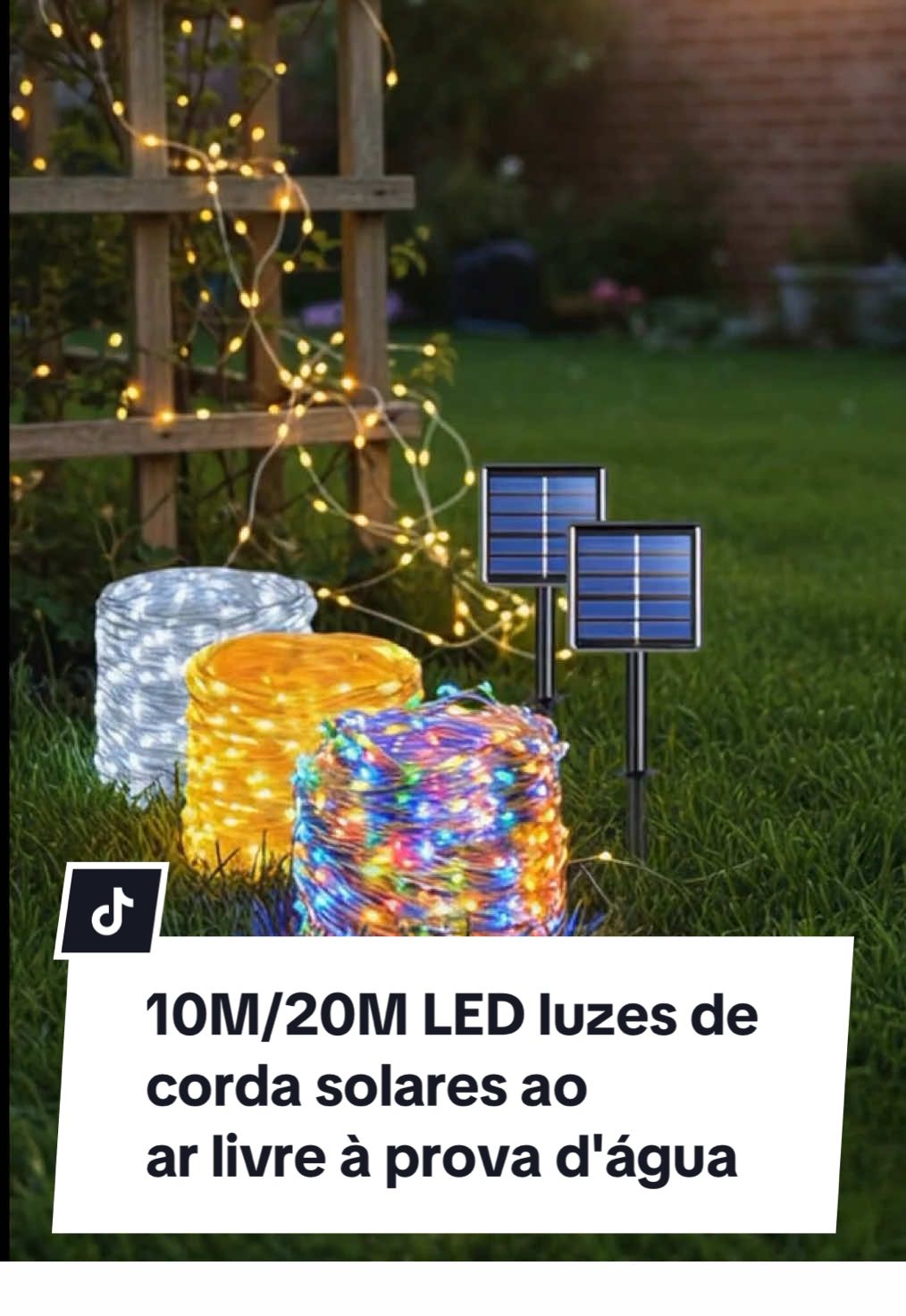 10M/20M LED luzes de corda solares ao ~ ar livre à prova d'água luzes de Natal-Decoração de luzes para festas e encontros #LuzesSolares#LuzesdeFada#DecoraçãoExterna#JardimDecorado#DecoraçãoSustentável