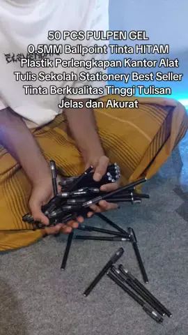 50 PCS PULPEN GEL 0.5MM Ballpoint Tinta HITAM Plastik Perlengkapan Kantor Alat Tulis Sekolah Stationery Best Seller Tinta Berkualitas Tinggi Tulisan Jelas dan Akurat#pulpen #pulpenmurah #pulpenviral #pulpenlucu #vypシ✌️❤️ 