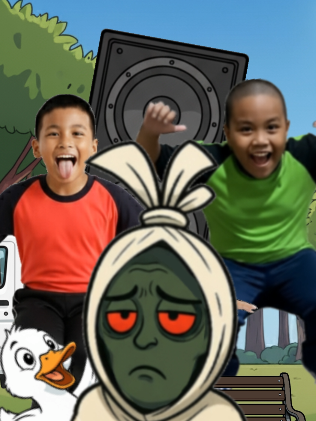 Dua Bocil terompet bangunin pocong tidur 🤣 #poconglucu #soundhoreg #fypシ゚ 