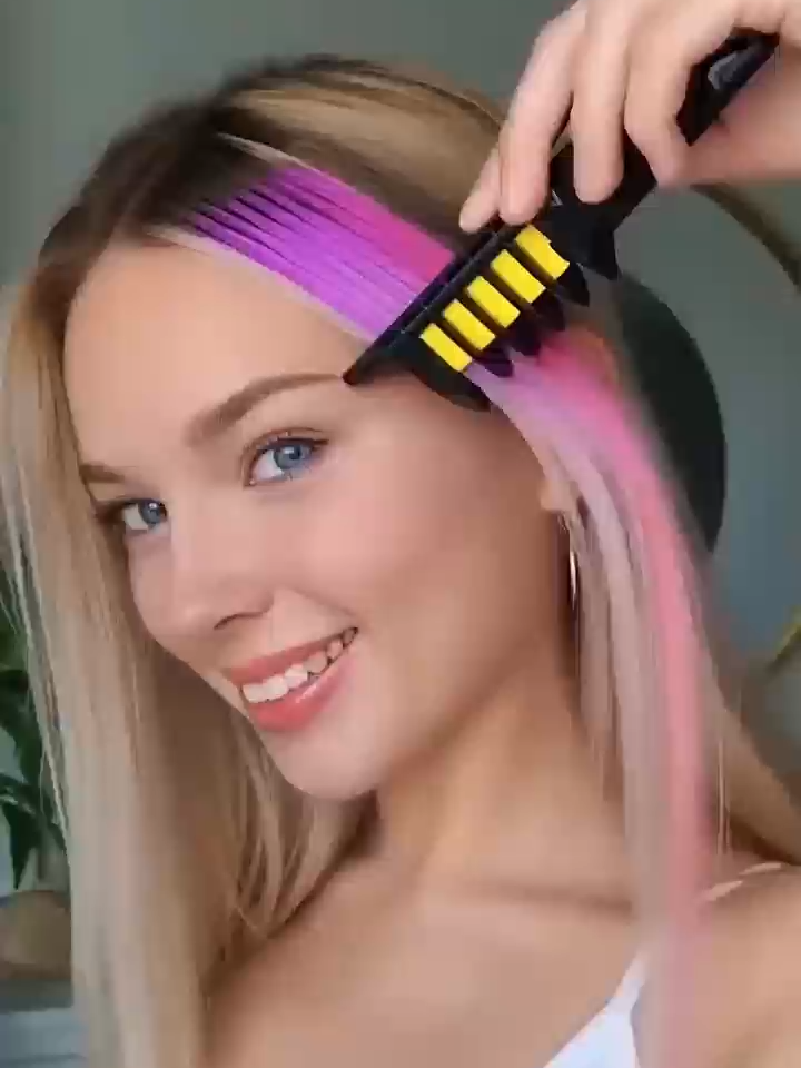 Hair color comb Instant color added flair #haircolor