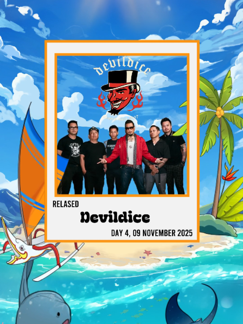 Membalas @yorkarmstrong8 siappp🫡🤝[RELEASED] Our Next Guest Star🤩✨️ @devildice akan tampil pada Day 4, 9 November 2025 di Main Stage Pantai Tanjung Kerambitan Sampalan Nusa Penida Festival 2025🌴🏖 gimana semeton?🤩👌