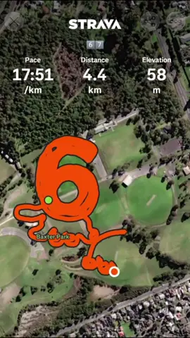 6 7 GPS Art Walk (6.7km) #67  Designed with @GPSArtify - GPS Art Generator use code guru20 for discount