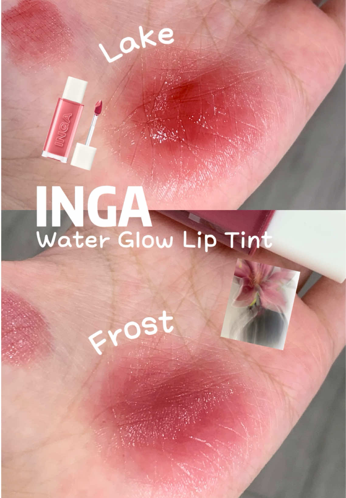 INGA Water Glow Lipt Tint Lake & Frost @INGA VN @Glow besties  #INGA #INGAVN #lipstick #son #sonbong 