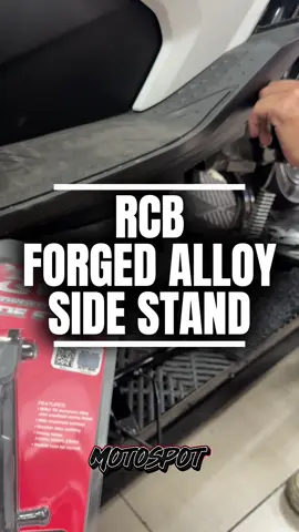 Looking for strength and style in one solid piece? The 𝐑𝐂𝐁 𝐅𝐨𝐫𝐠𝐞𝐝 𝐀𝐥𝐥𝐨𝐲 𝐒𝐢𝐝𝐞 𝐒𝐭𝐚𝐧𝐝 is finally back, now with new features to level up your ride!💪🏻 * Forged 6061-T6 aluminum alloy * CNC machined surface * High strength * Durable alloy padding * With switch hole for sensor * Anodized matte finish * Colors: Black, Silver, Titanium 𝐒𝐑𝐏: 𝐏𝐡𝐩 𝟏,𝟑𝟎𝟎 (Honda ADV 150, ADV 160) 220mm 𝐒𝐑𝐏: 𝐏𝐡𝐩 𝟏,𝟏𝟓𝟎 (Yamaha Nmax, Aerox, Honda Click V2/V3/160, Honda Beat) 185mm #Motospot #RCB #RCBPH #RCBPHILIPPINES #webuildridersconfidence    