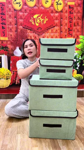 Set hai hộp vải đựng đồ #shopmuathu #hopvaidungdo #hopvaidungquanao 