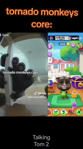 #CapCut x cartoon tornado monkeys core: x Talking Tom 2 game